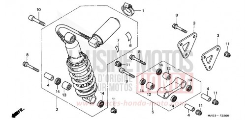 AMMORTIZZATORE POSTERIORE CBR900RRW di 1998